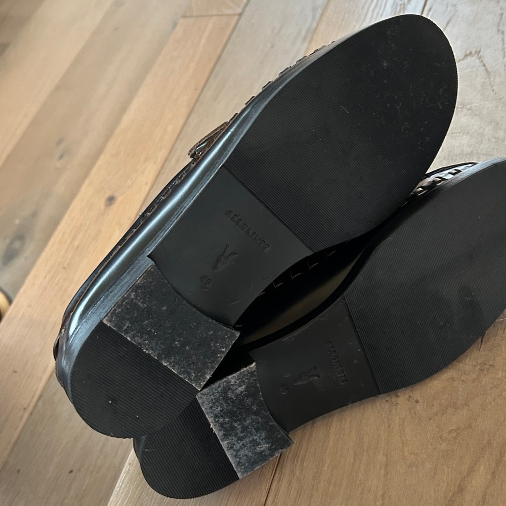 All Saints Sofia Italian Leather Hand Stitched Loafer - Picture 8 of 8